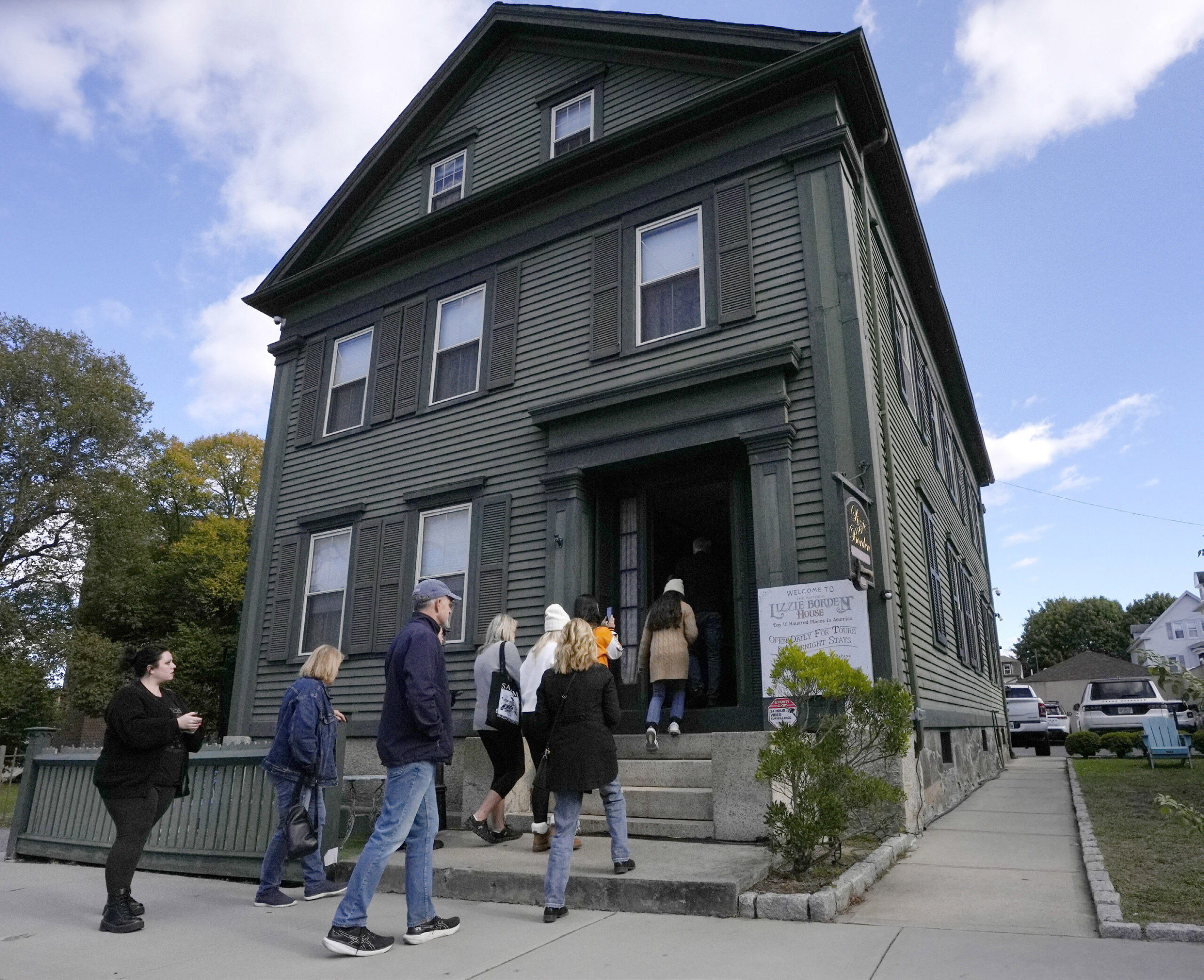 On Halloween, tourists visit a home with a gruesome past and tunnels